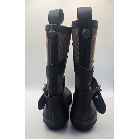 Burberry Euro 37, US Ladies 7 Pre-Owned Mid-Calf Canvas Check Rain Boots - Picture 7 of 11